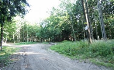 Zejście dwóch szlaków, niebieskiego i czerwonego (Fot. krystian) Zejście dwóch szlaków, niebieskiego i czerwonego (Fot. krystian)